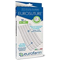 Eurosuture (mm 3 x mm 75) Tiras Estériles Para Sutura Cutánea- Adhesivo Hipoalergénico- Efecto Descolorado para un Mejor…